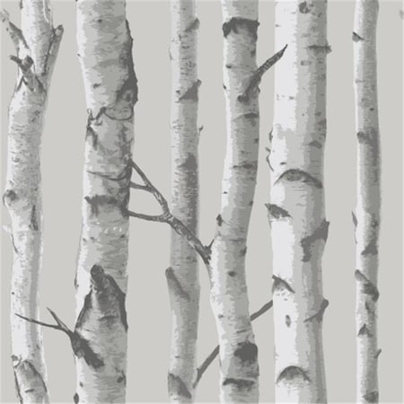 Nuwallpaper NuWallpaper NU1694 Mountain Birch Grey Peel & Stick Wallpaper NU1694